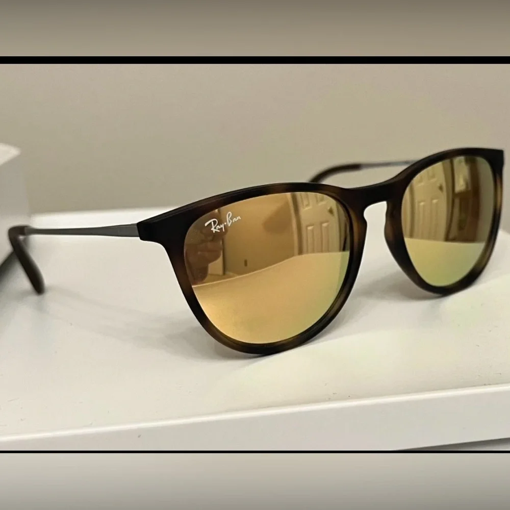 Ray-Ban Kids Sunglasses with Gold Lenses and Brown Frame